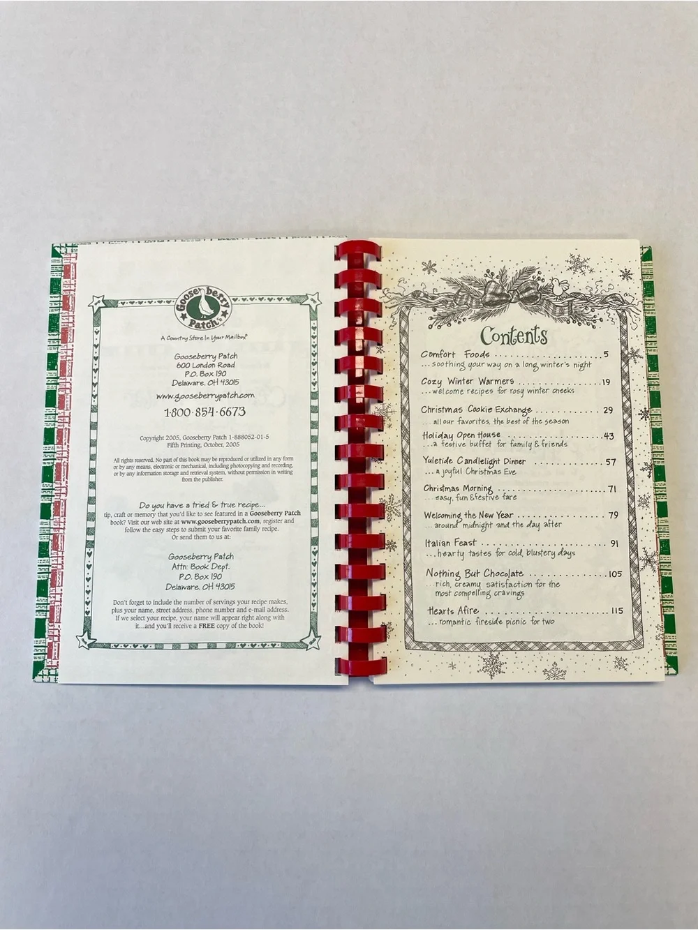 Gooseberry Patch Celebrate Winter Cookbook Fireside Feasts Cottagecore Gingham